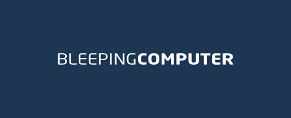 text saying bleeping computer