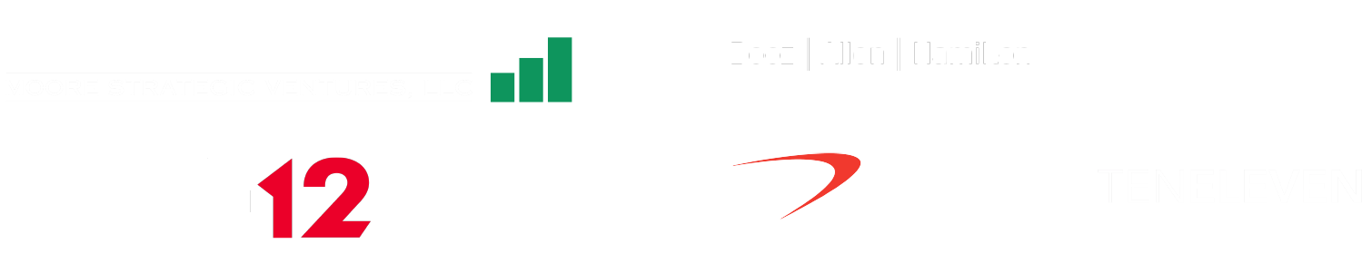 Moore Strategic Ventures LLC, M12, Booz Allen Hamilton, IBM Ventures, Capital One Ventures, and Ten Eleven logos