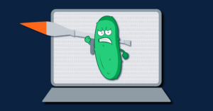 An image of a cartoon pickle