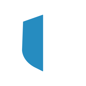 blue and white shield